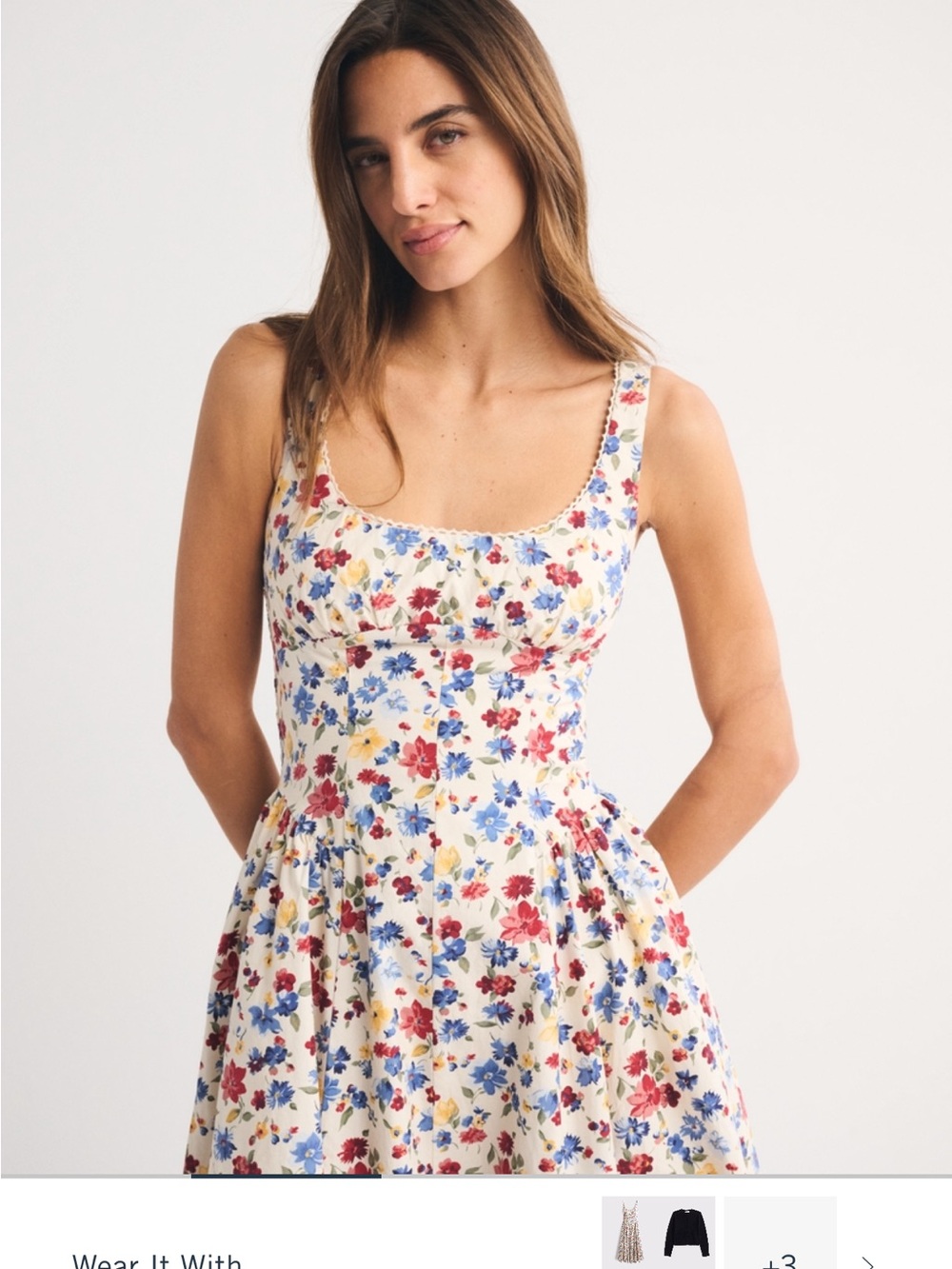 Abercrombie Dylan Floral Midi Dress MP - Picture 2 of 5